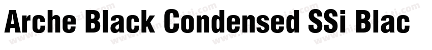 Arche Black Condensed SSi Black Con字体转换